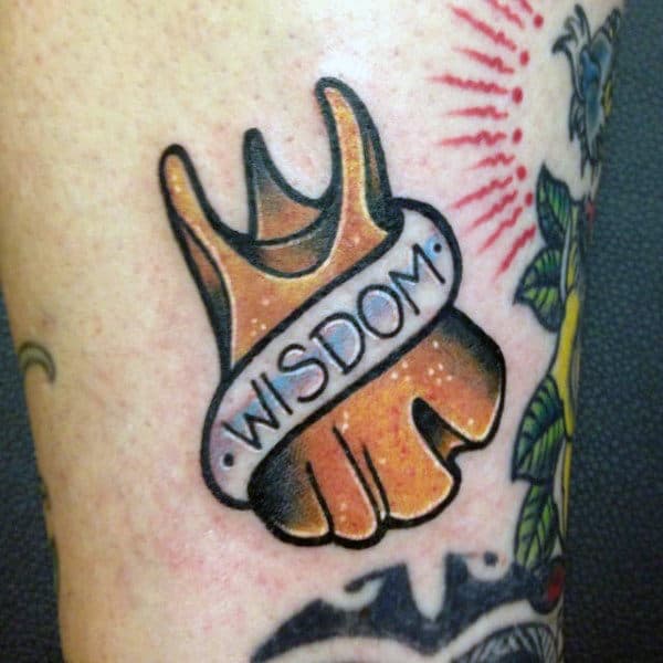 Wisdom And Dad Tattoo Male Forearms