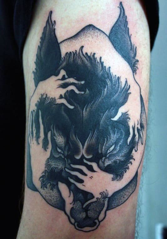 Wolf Hand Tattoo For Men