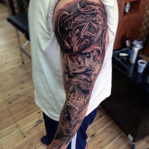 Top 95+ about half sleeve black and grey tattoos unmissable - in.daotaonec