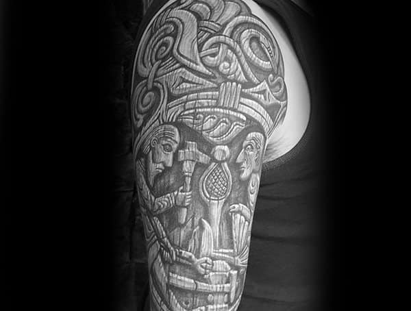 Wood Carving Tattoo Styles And Designs