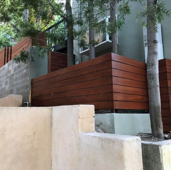 Wood Ipe Home Exterior Modern Fence