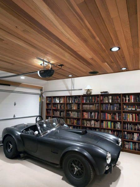 Wood Plank Boards Garage Ceiling Ideas