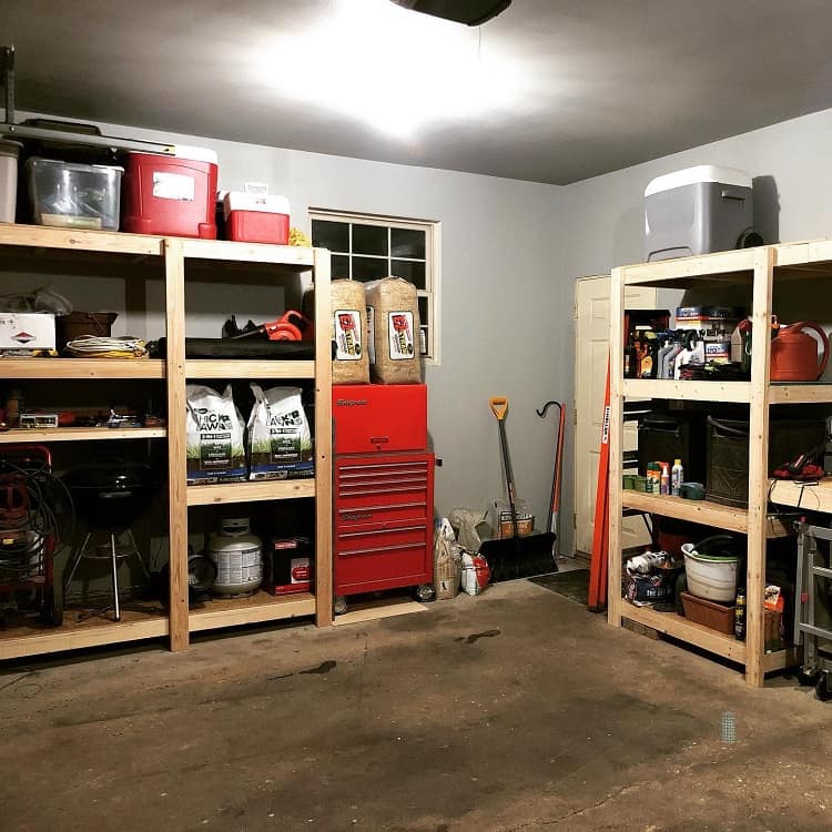 Wood Shelves Garage Storage Rack Robvankammen