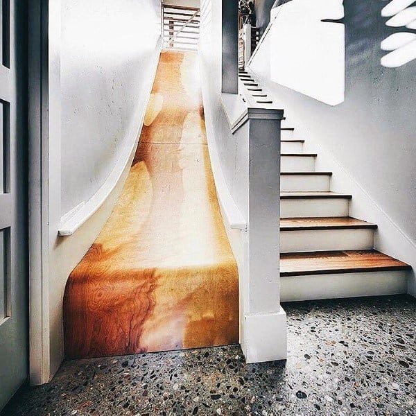 Wood Staircase Indoor Slide Designs