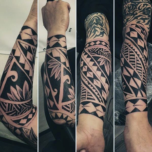 Wrist And Forearm Maori Male Tattoos