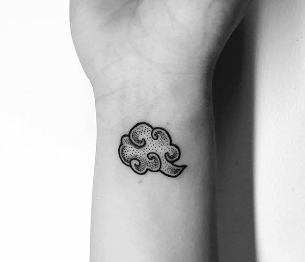 Wrist Awesome Simple Cloud Mens Tattoos