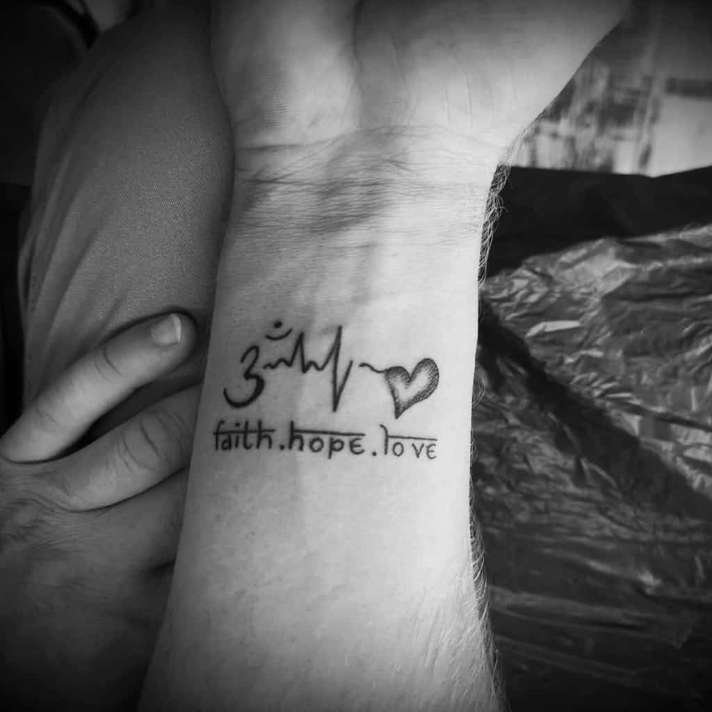 wrist faith hope love tattoos tattoostudioneedleskincolor