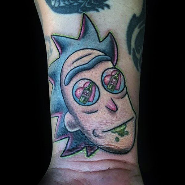 Wrist Mens Rick And Morty Tattoo Design Inspiration