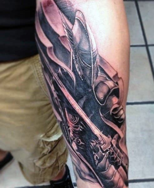 Wrist Mens Templar Knight Tattoo