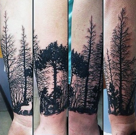 Wrist Nature Themed Mens Deer Tattoos