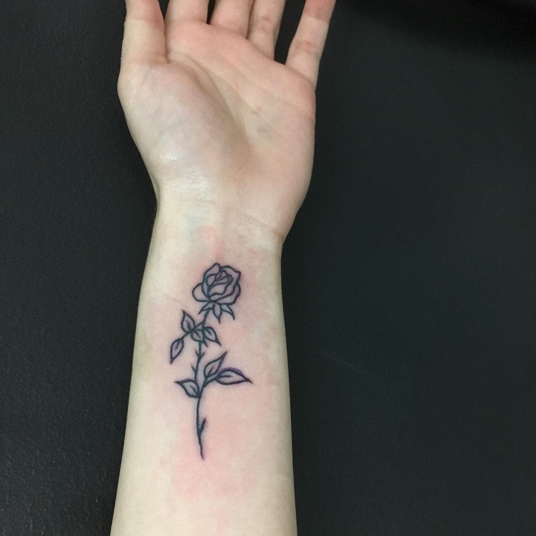 wrist simple flower tattoos abbyemilyink