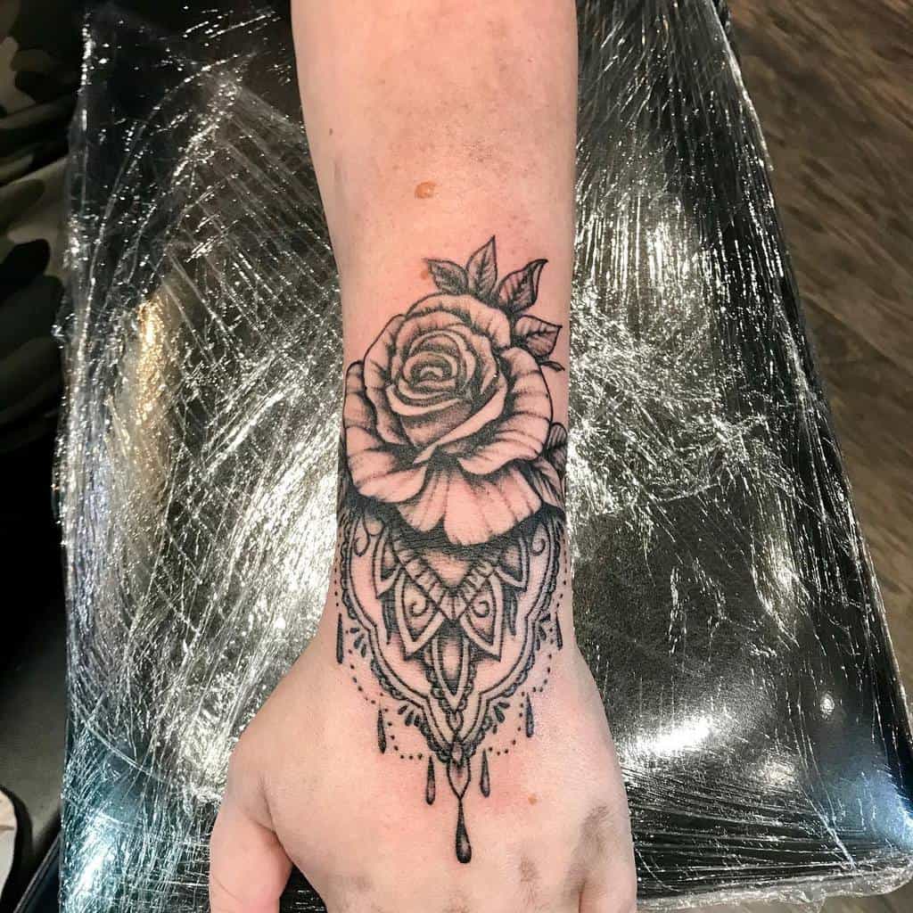 wrist simple rose tattoos twistedinks77