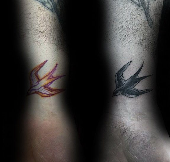 Wrist Simple Traditional Sparrow Male Tattoo Ideas