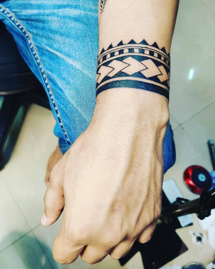 wrist simple tribal tattoos sandip_uttam