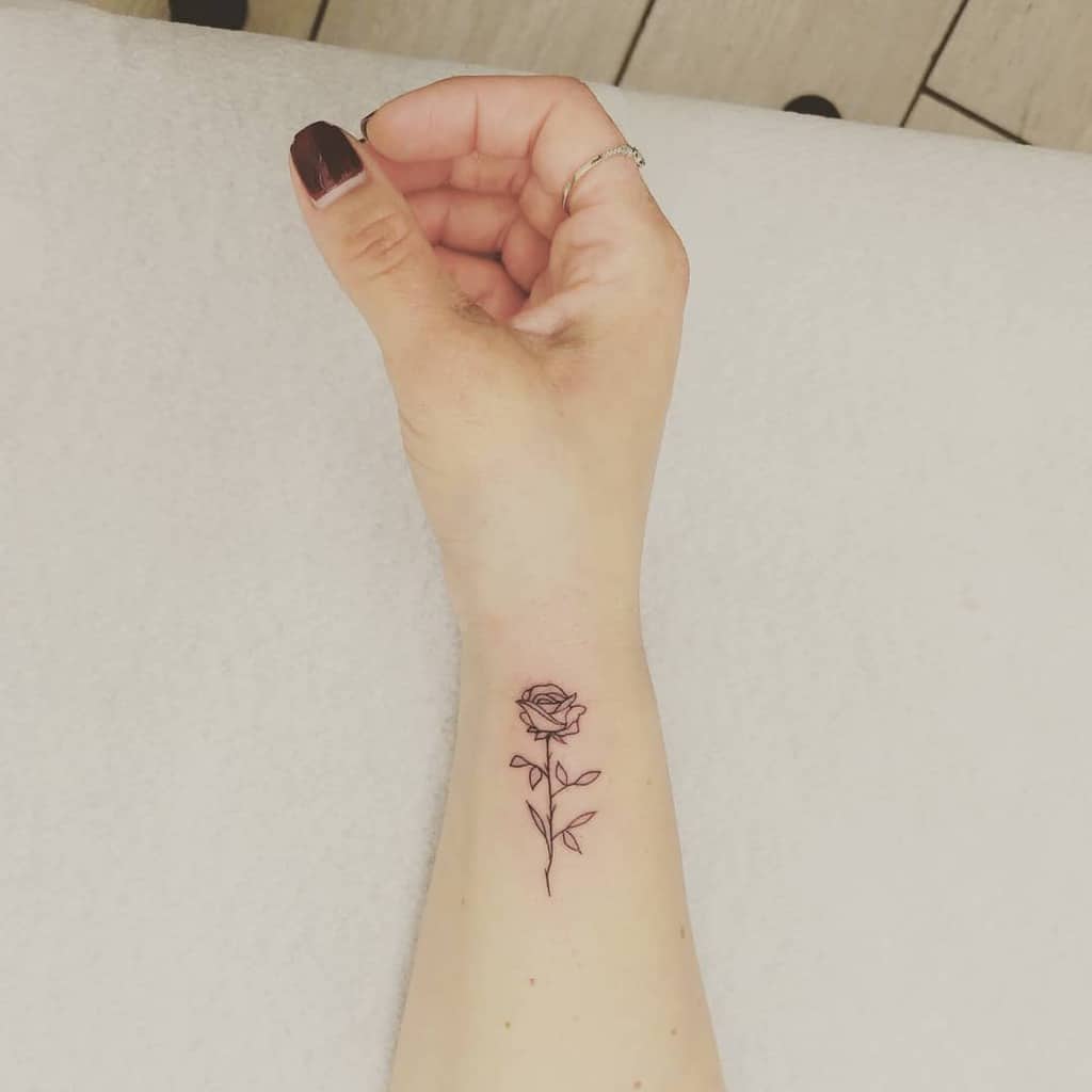 wrist tiny rose tattoos mr.jones.tattoo