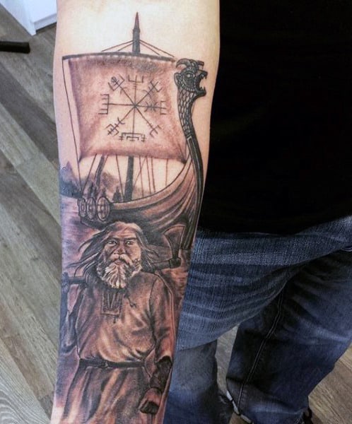 Wrist Viking Sleeve Tattoo For Guys