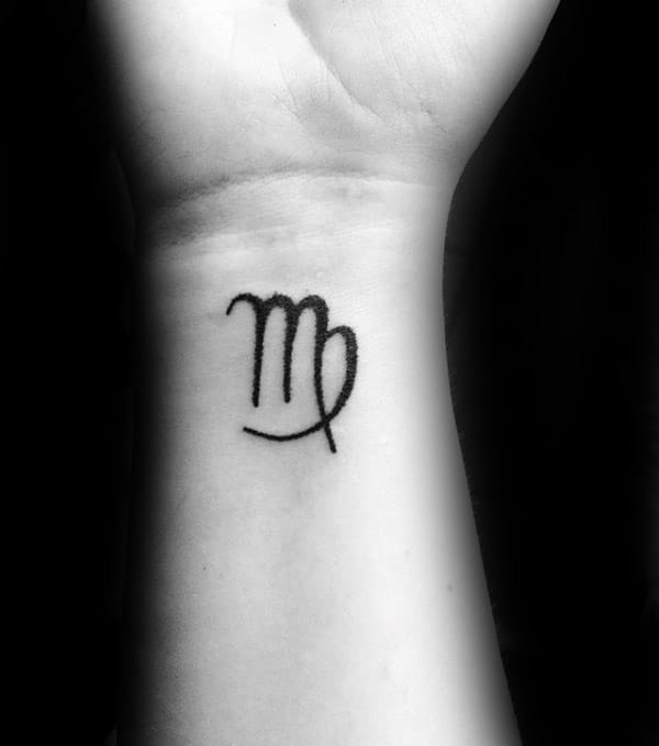 Wrist Virgo Male Zodiac Tattoo Ideas
