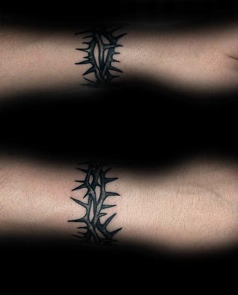 Wristband Male Thorns Tattoo