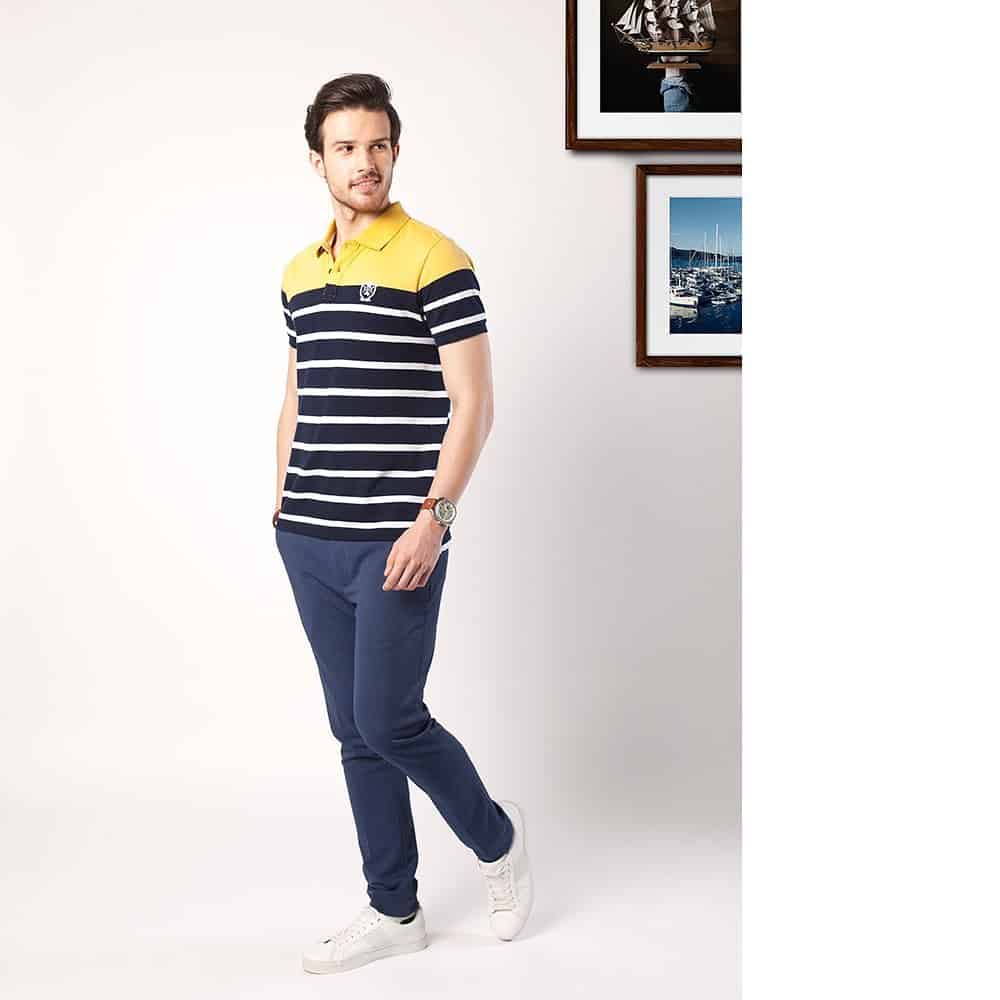 Yellow Stripe Nautical Fashion