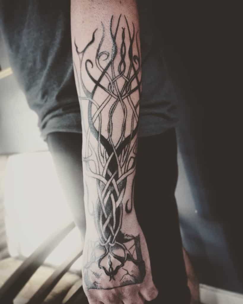 yggdrasil geometric tattoo