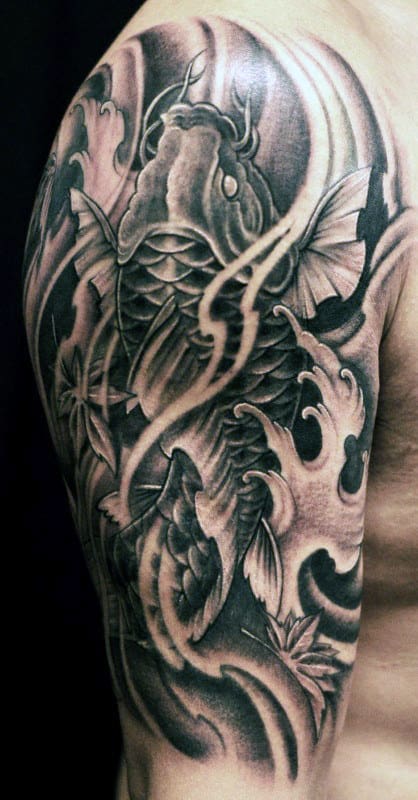 Yin Yang Koi Fish Tattoos For Men