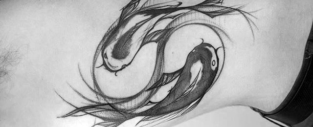40 Yin Yang Koi Fish Tattoos For Men – Cosmic Force Ink Ideas