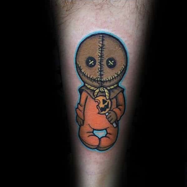 Zipped Up Being Halloween Tatto Male Forearms